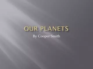 Our Planets