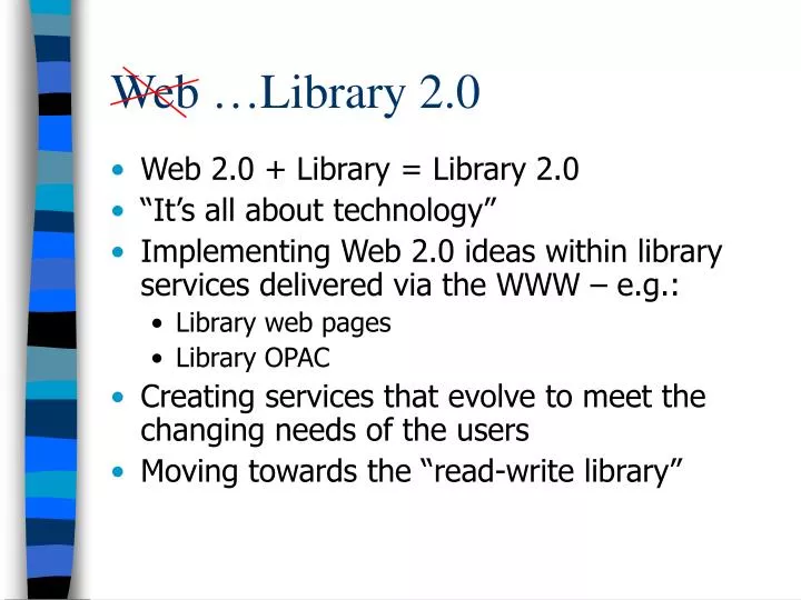 web library 2 0