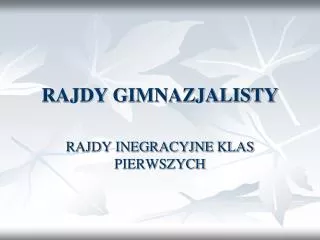 rajdy gimnazjalisty