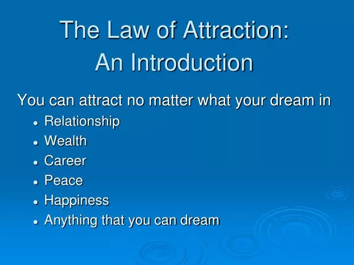 the law of attraction an introduction