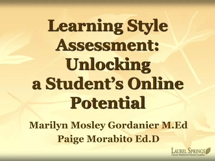 learning style assessment unlocking a student s online potential