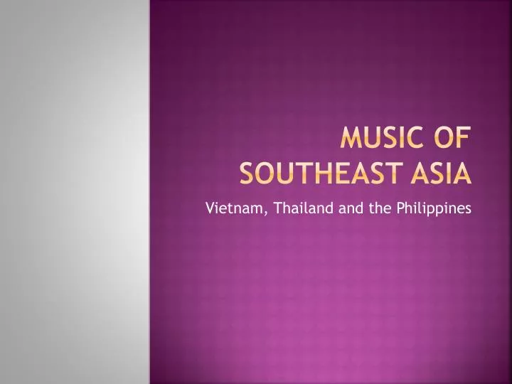 music of southeast asia