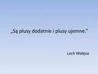 s plusy dodatnie i plusy ujemne