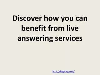 Live answering services
