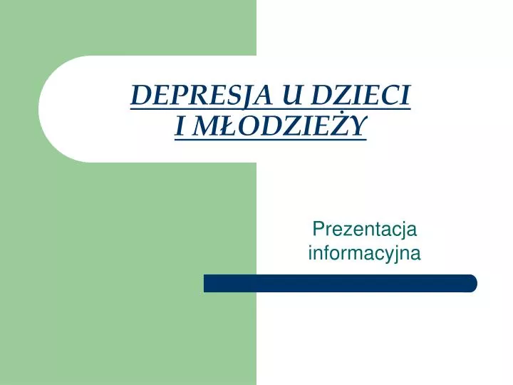 depresja u dzieci i m odzie y