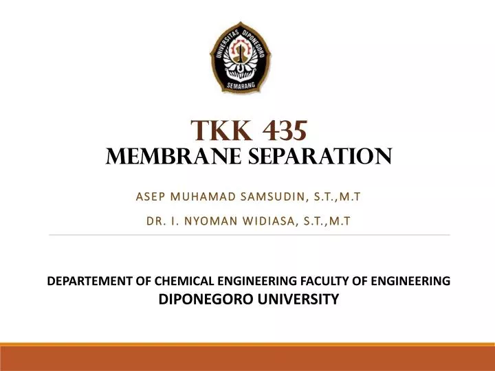 tkk 435 membrane separation
