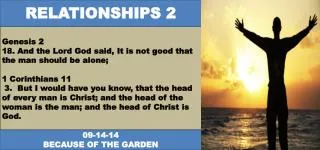 Genesis 2 18. And the Lord God said, It is not good that the man should be alone;