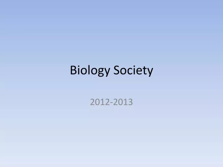 biology society