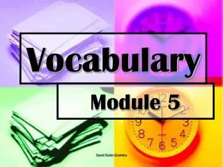 Vocabulary