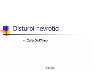 disturbi nevrotici