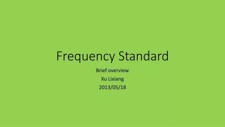 frequency standard