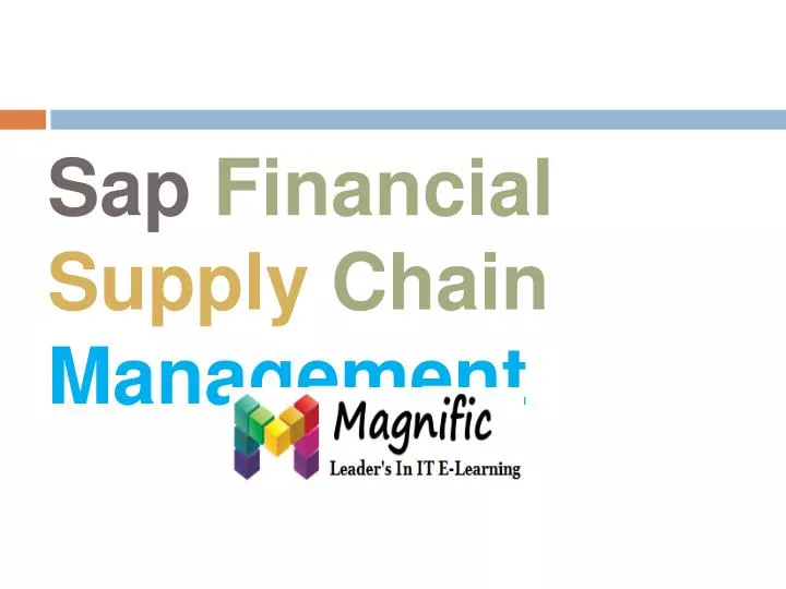 sap financial supply chain management
