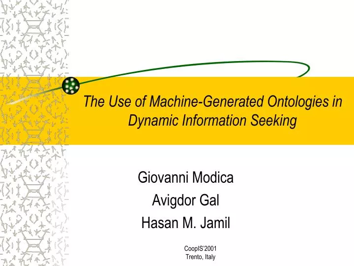 the use of machine generated ontologies in dynamic information seeking