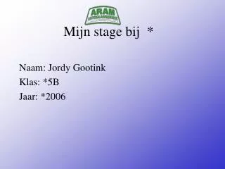 mijn stage bij