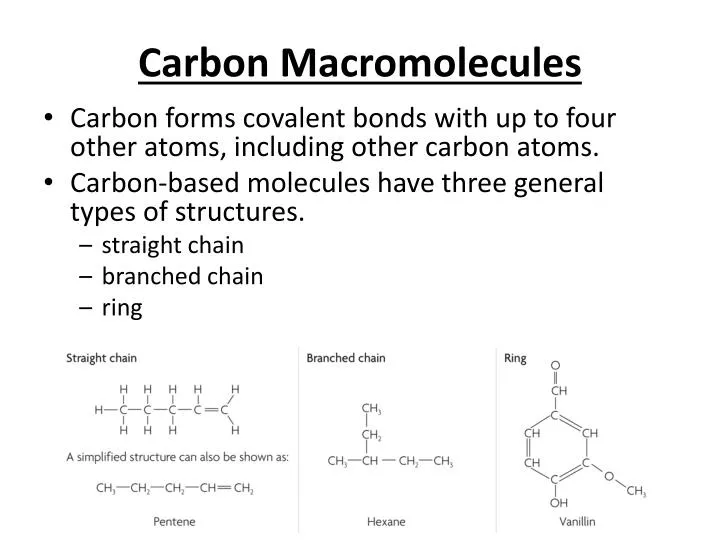 what kinds of carbon chains