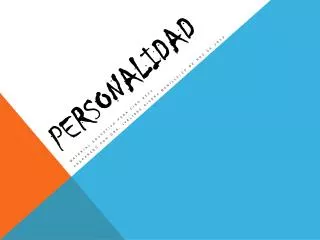 personalidad