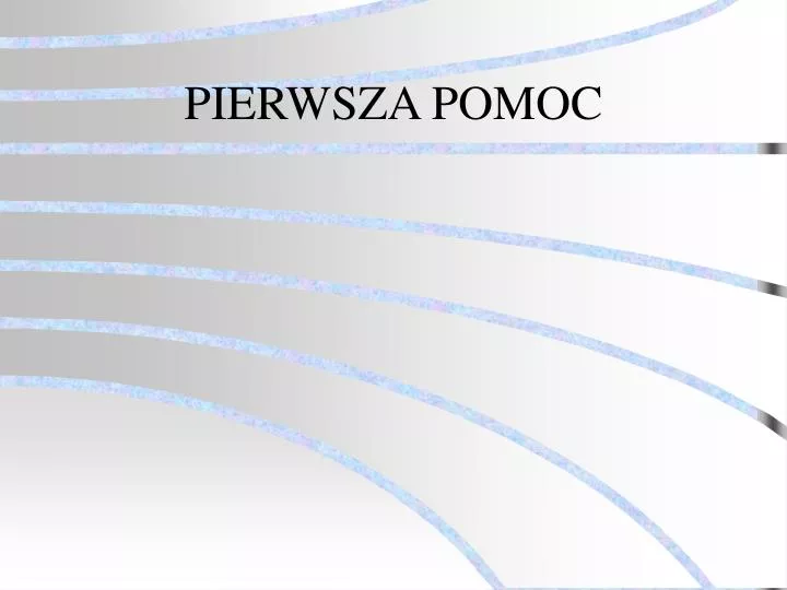 pierwsza pomoc