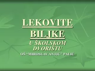 lekovite biljke