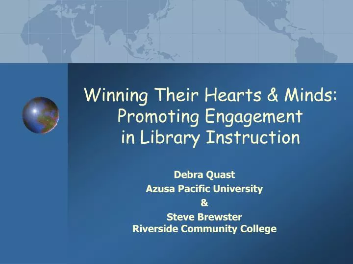 winning their hearts minds promoting engagement in library instruction