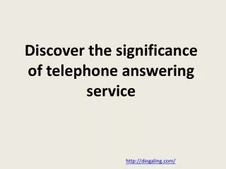 Telephone answering service