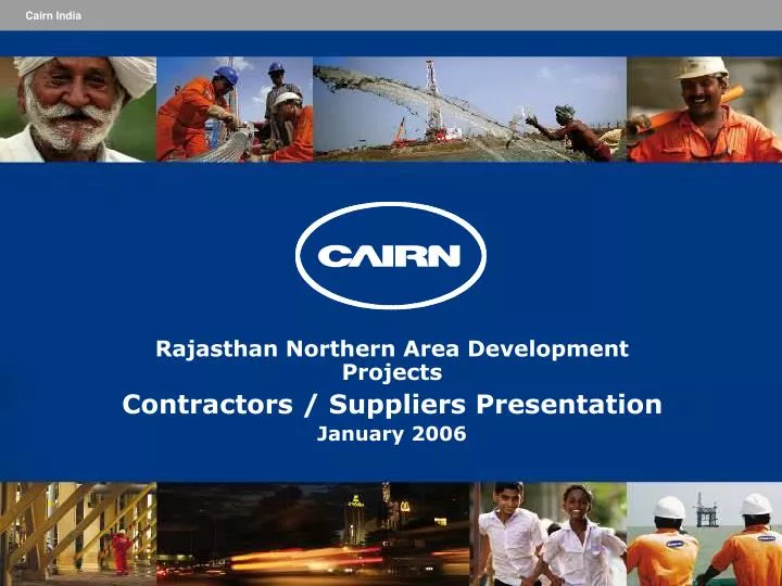 rajasthan northern area development projects contractors suppliers presentation january 2006