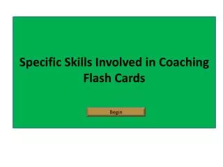 Specific Skills Involved in Coaching Flash Cards