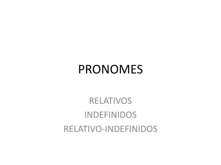 pronomes