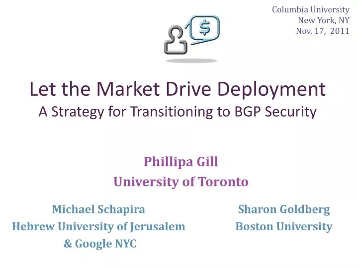 let the market drive deployment a strategy for transitioning to bgp security