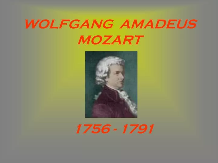 wolfgang amadeus mozart