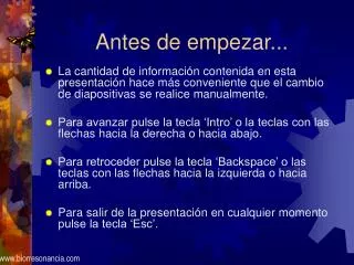 antes de empezar