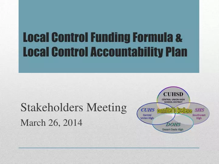 local control funding formula local control accountability plan