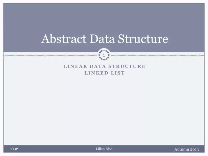 abstract data structure