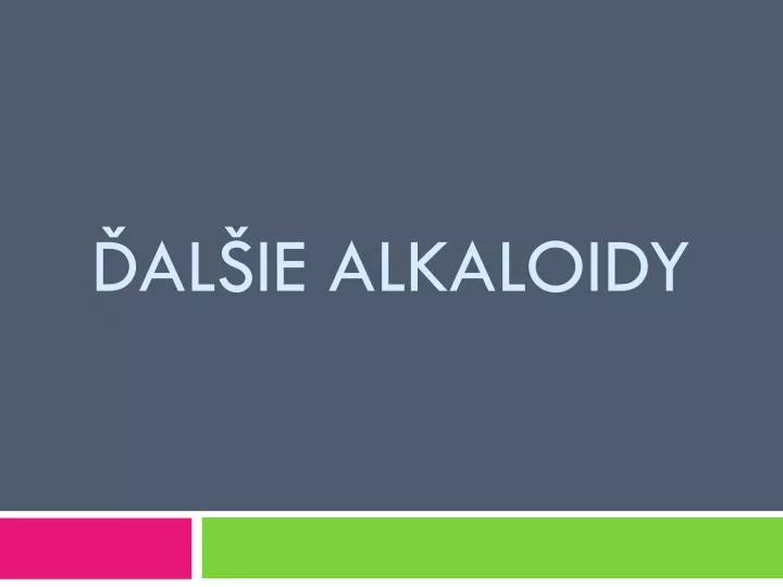 al ie alkaloidy