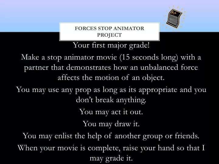forces stop animator project