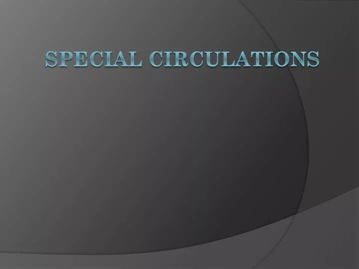 special circulations