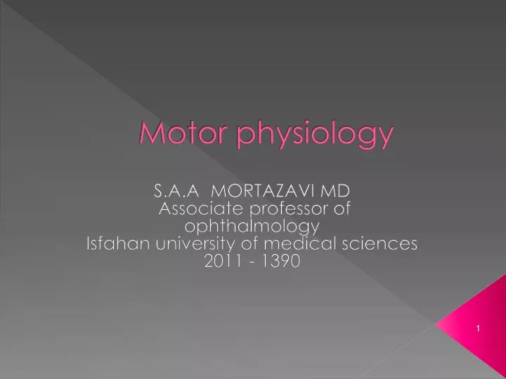 motor physiology