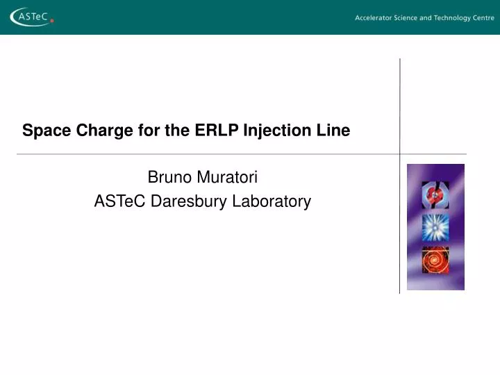 space charge for the erlp injection line