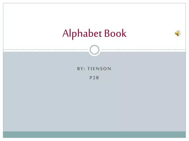alphabet book