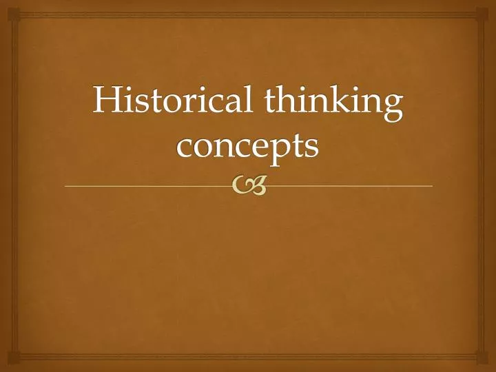 historical thinking concepts