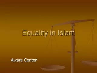 Equality in Islam