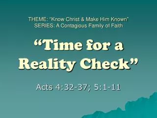 Acts 4:32-37; 5:1-11