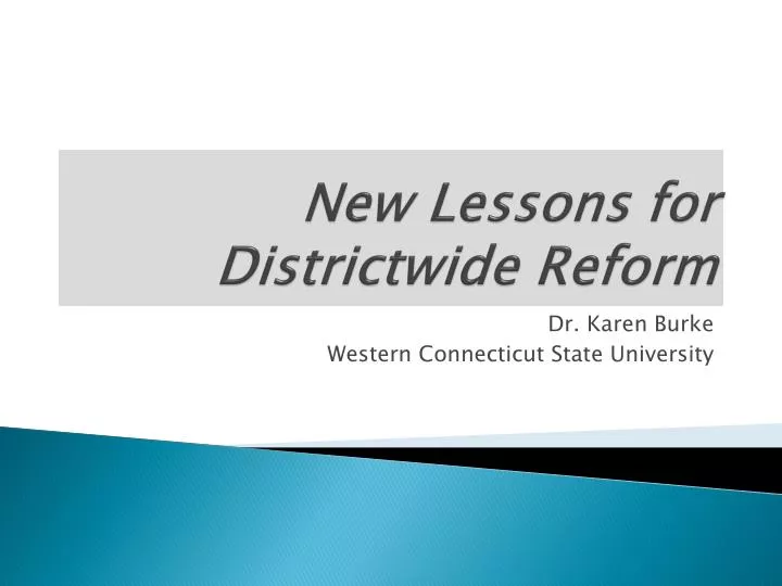 new lessons for districtwide reform
