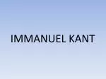 IMMANUEL KANT - slide 1