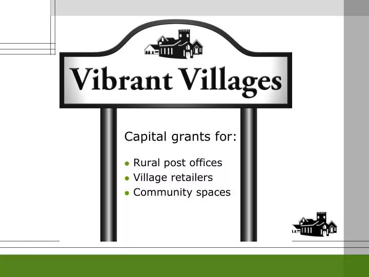 capital grants for rural post offices village retailers community spaces