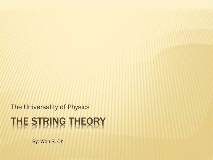 the universality of physics