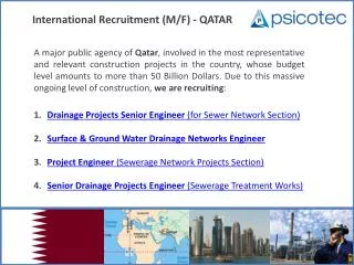 Drainage Projects Senior Engineer (for Sewer Network Section)