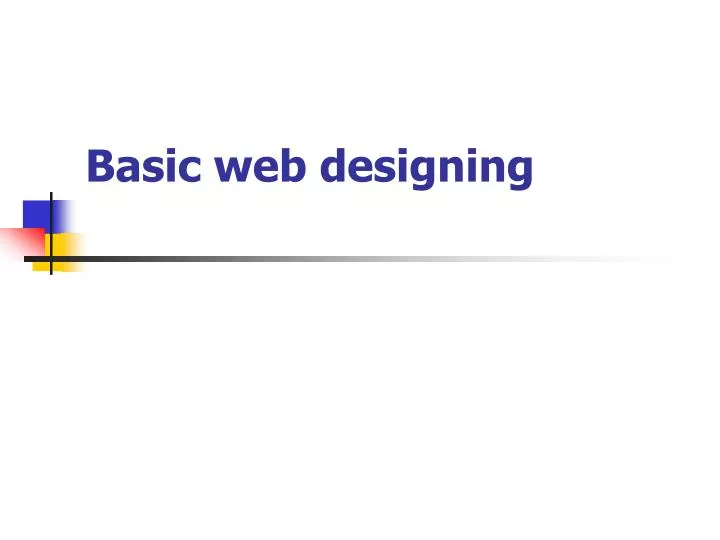 basic web designing