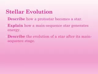 Stellar Evolution