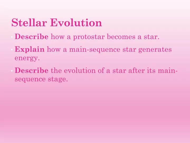 stellar evolution