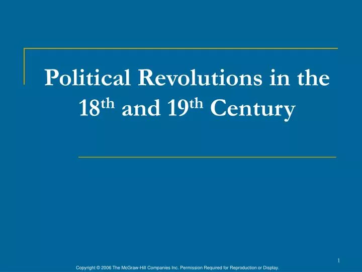 political revolutions in the 18 th and 19 th century
